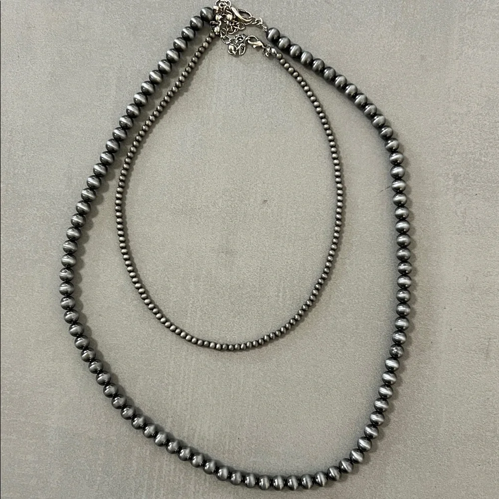 Silver and Turquoise Necklace Set - Picture 4 of 4
